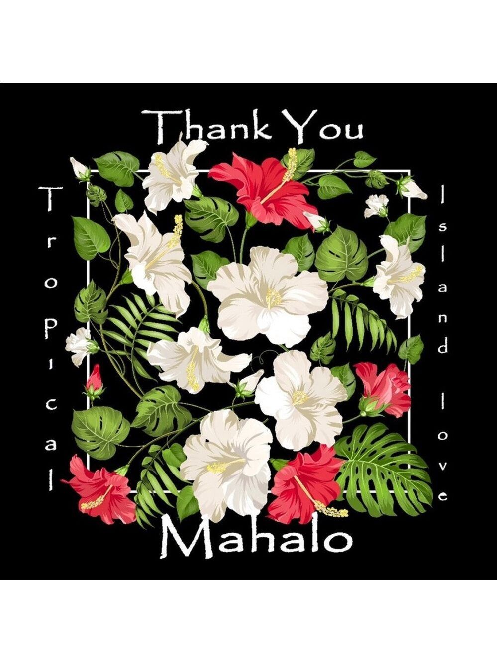 100 Square Stickers, Thank You, Mahalo , High Gloss, PRICE IS FIRM - Picture 2 of 2
